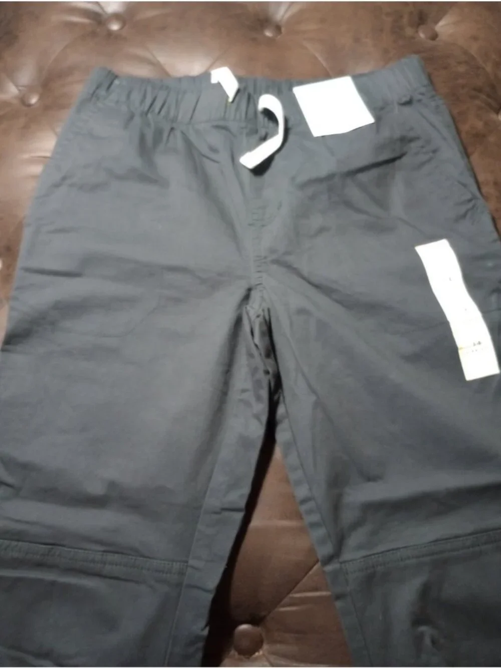 Set Of 2 Cat and Jack Boys Size 14 Straight Pull On  Pants Reinforced Knee